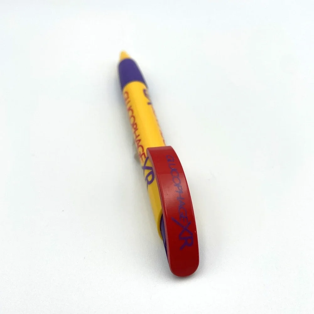 Glucophage XR Drug Rep Advertising Pen Pharma Promo Yellow Purple Collectible